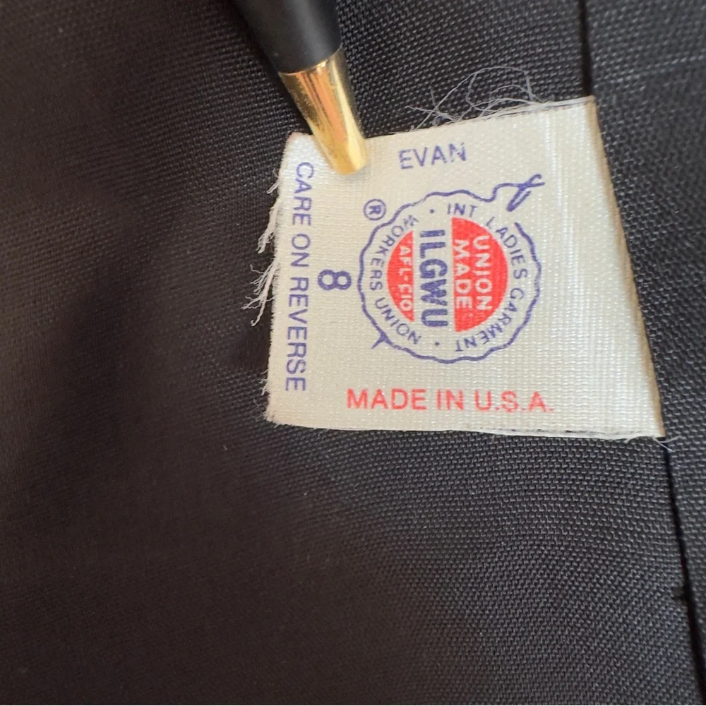 Evan Picone Wool Herringbone Black and White Blazer size 8 Vintage made in USA